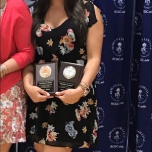 Express black floral print light mini dress